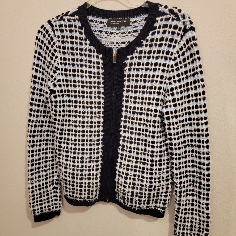 Jones New York Faux Tweed Sweater